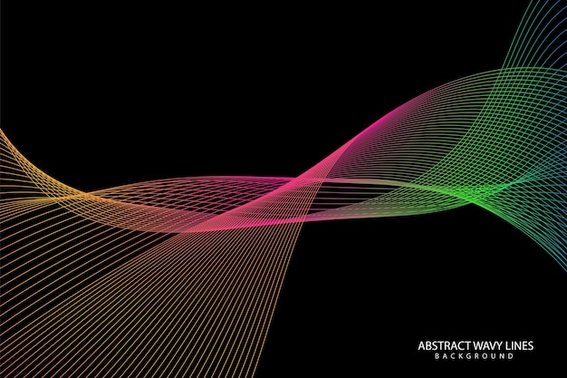抽象的​な​動き​の​波​の​グラデーション線​の​背景