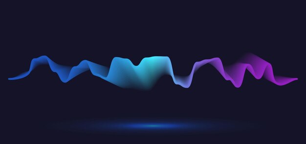 Abstract motion wave line. Gradient line background vector design.