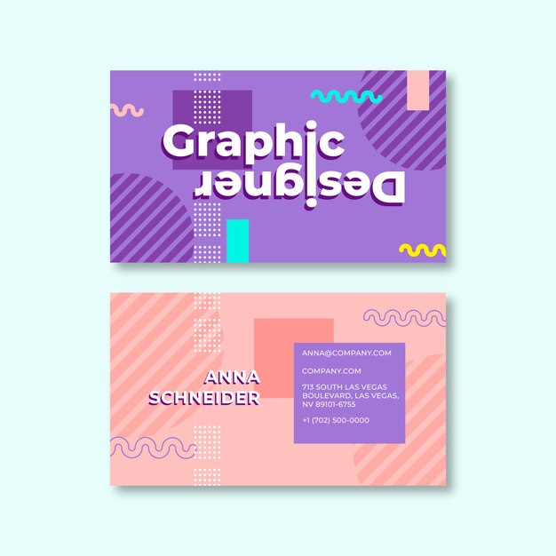 Abstract multicolored business card