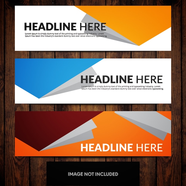 Abstract multicolored corporate banner design templates