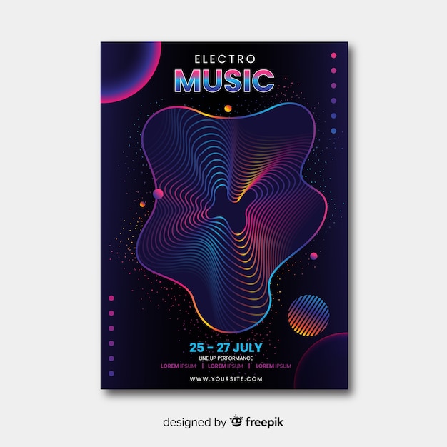 Abstract music festival poster template