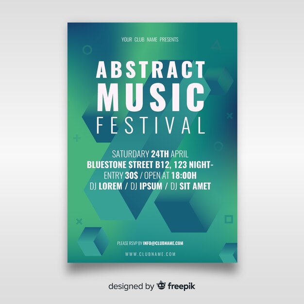 Abstract music festival poster