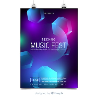 Abstract music festival poster