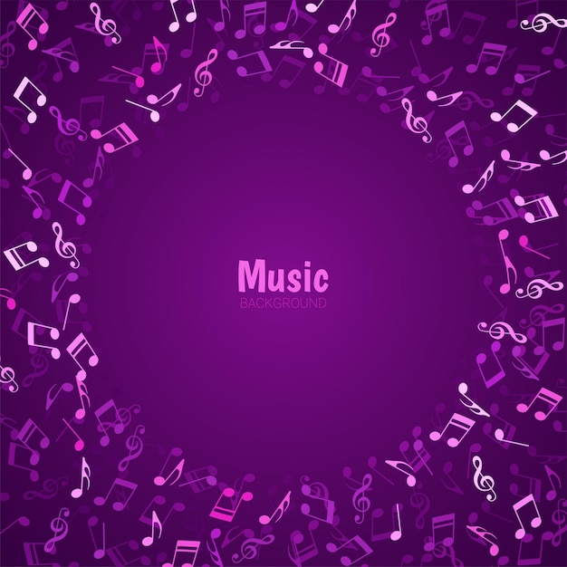 Free vector abstract music notes design for music background