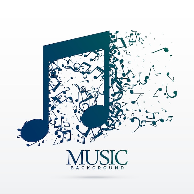 Abstract music notes design