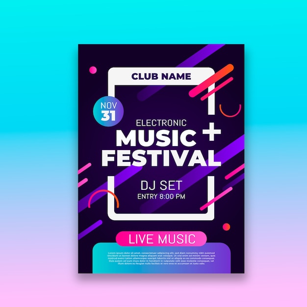 Abstract music party poster