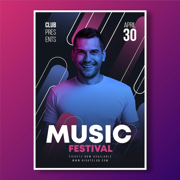 Abstract music poster template concept