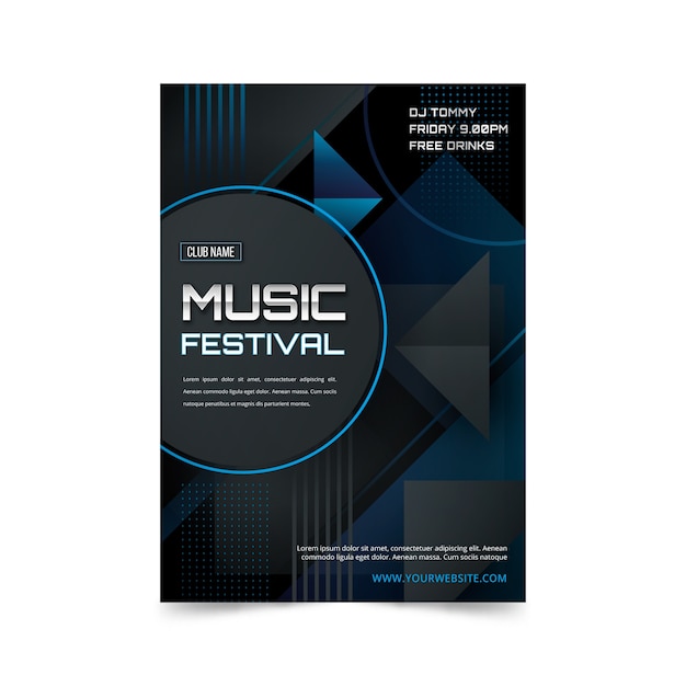 Free vector abstract music poster template