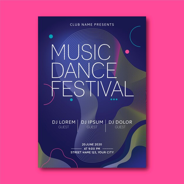 Abstract music poster template