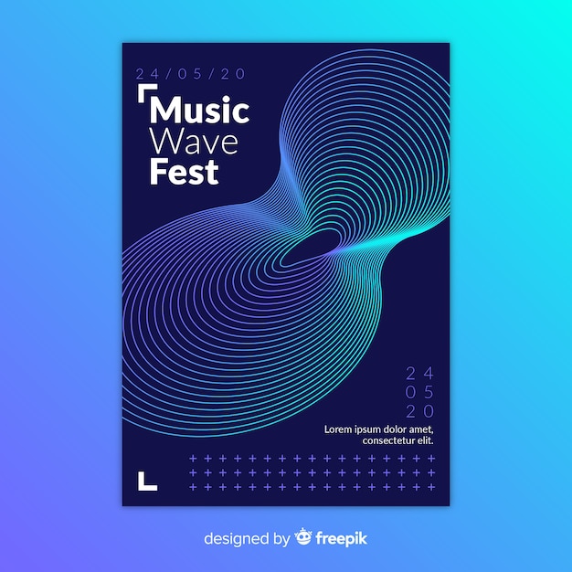 Free vector abstract music poster template