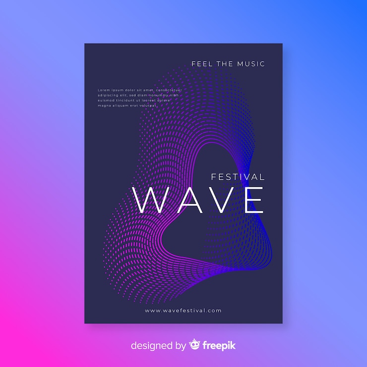 Free Vector abstract music poster template