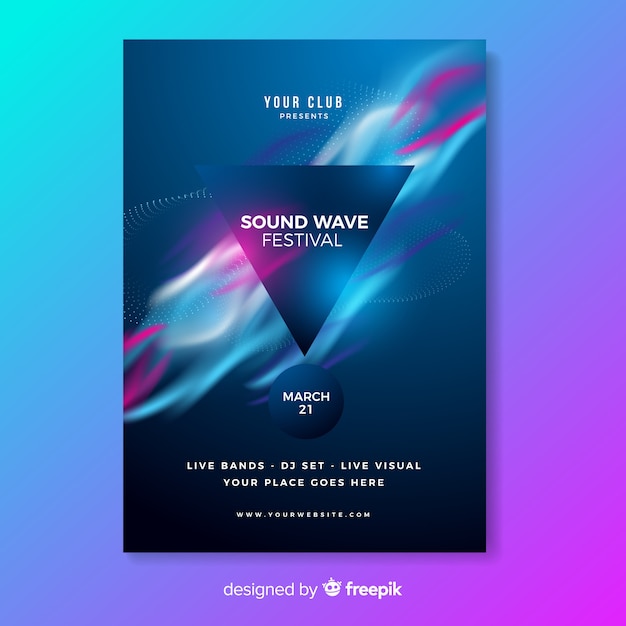 Abstract music poster template