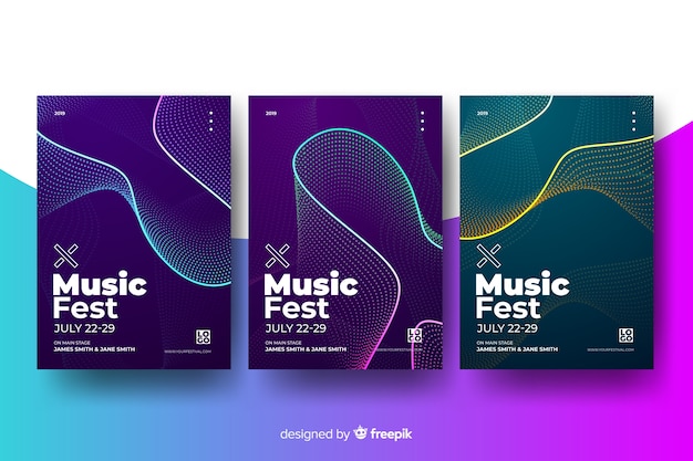 Abstract music poster template