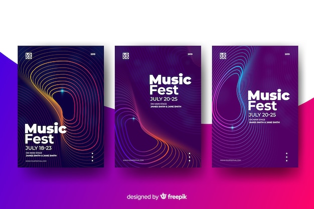 Abstract music poster template