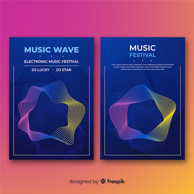 Abstract music poster template