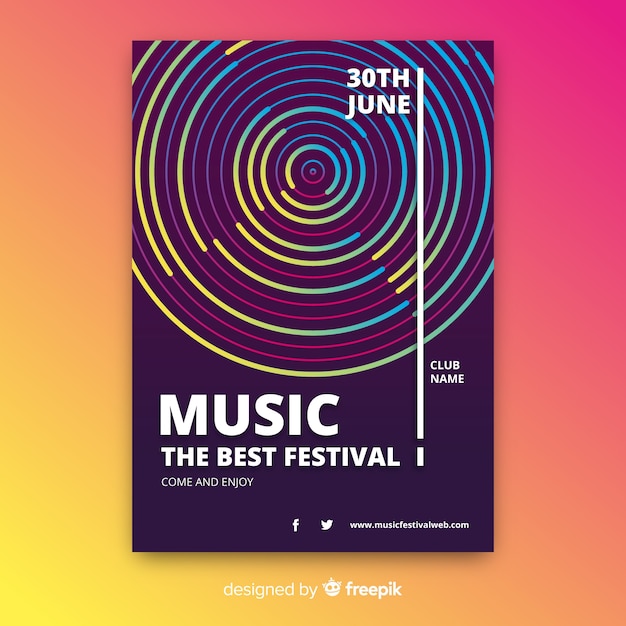 Abstract music poster template