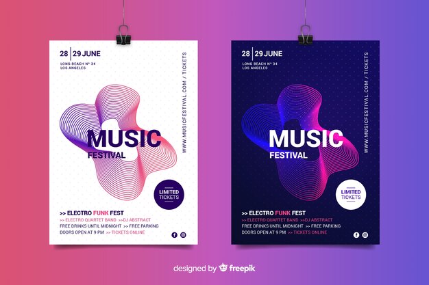 Abstract music poster template