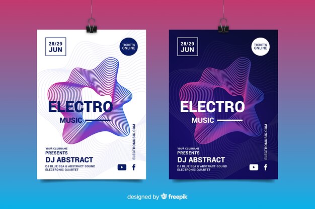 Abstract music poster template