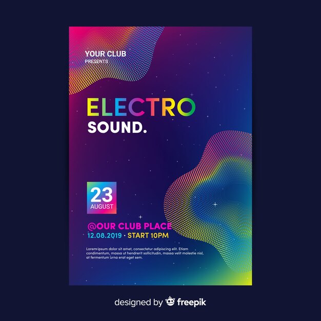 Abstract music poster template