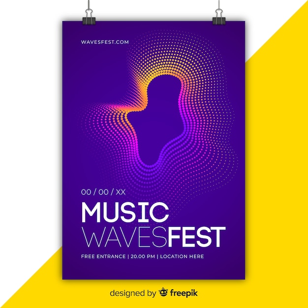 Abstract music poster template