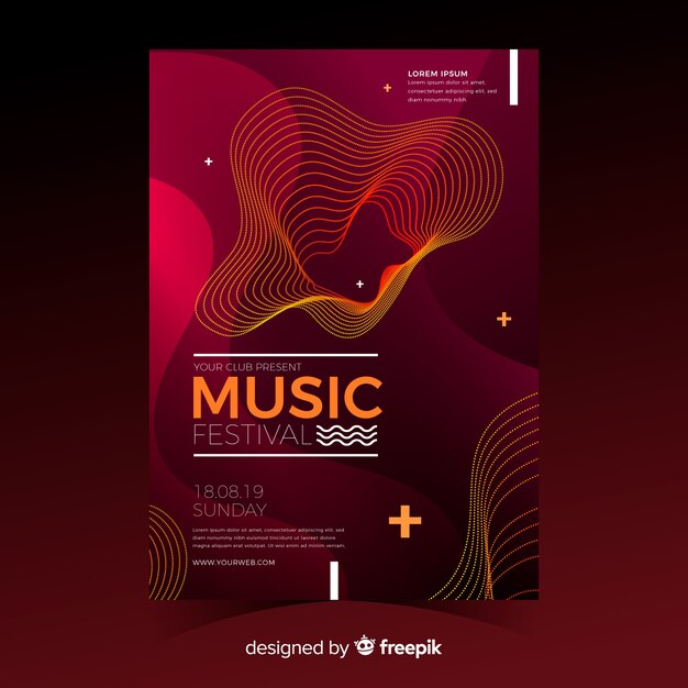 Abstract music poster template