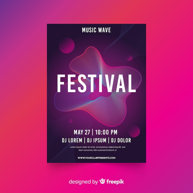 Abstract music poster template