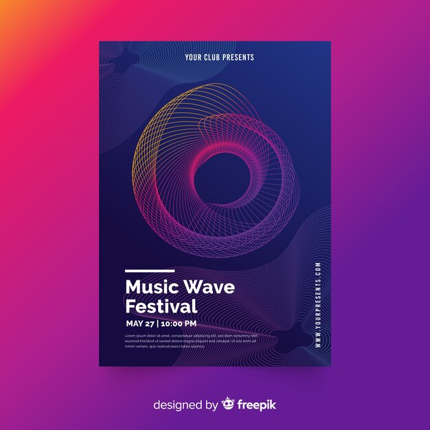 Abstract music poster template