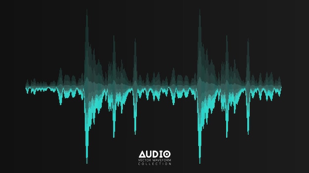 抽象音楽波振動バナー