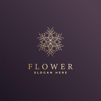 Abstract nature flower logo design