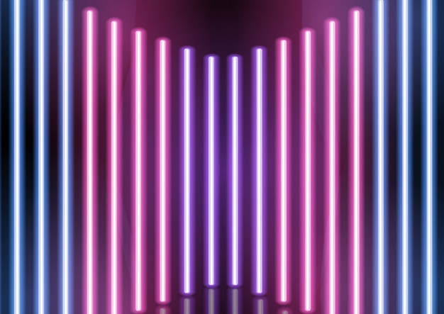 Abstract neon bars background