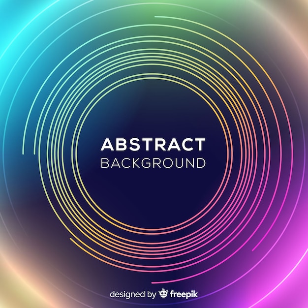 Abstract neon circles background