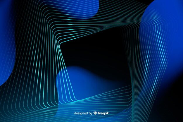 Abstract neon light lines background