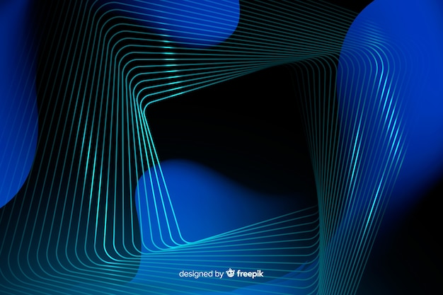 Abstract neon light lines background