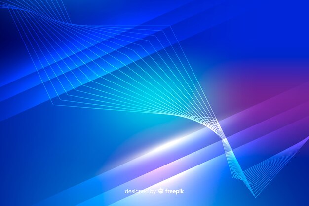 Abstract neon light lines background