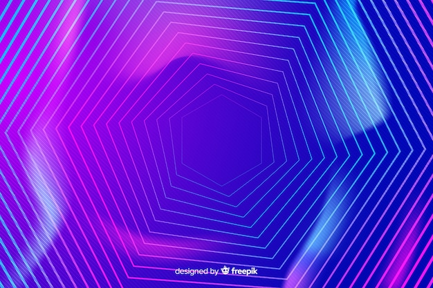 Abstract neon light lines background