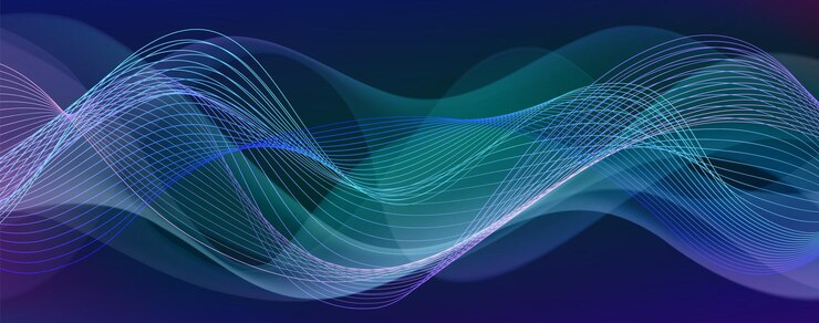 Free Vector abstract neon light waves audio visualization