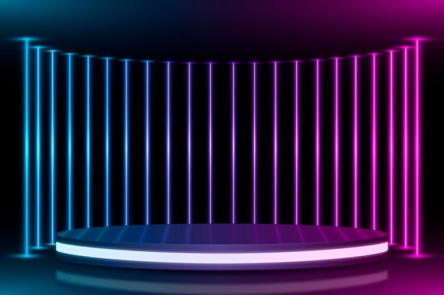 Abstract neon lights background theme