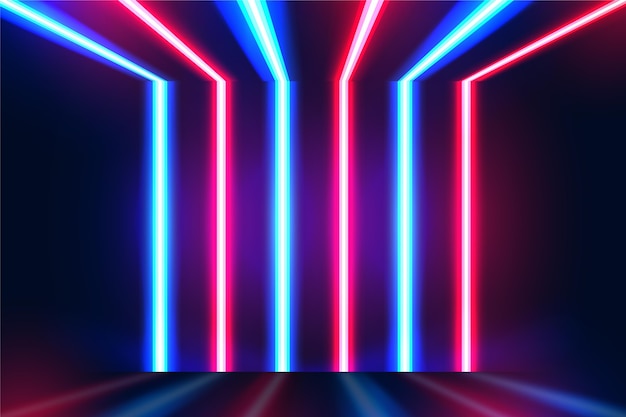 Free vector abstract neon lights background