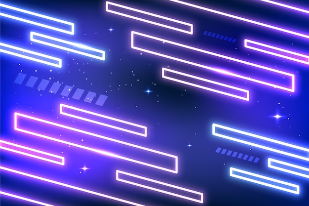 Free vector abstract neon lights background