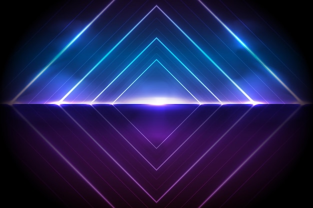 Бесплатное векторное изображение Фон абстрактный неоновые огни