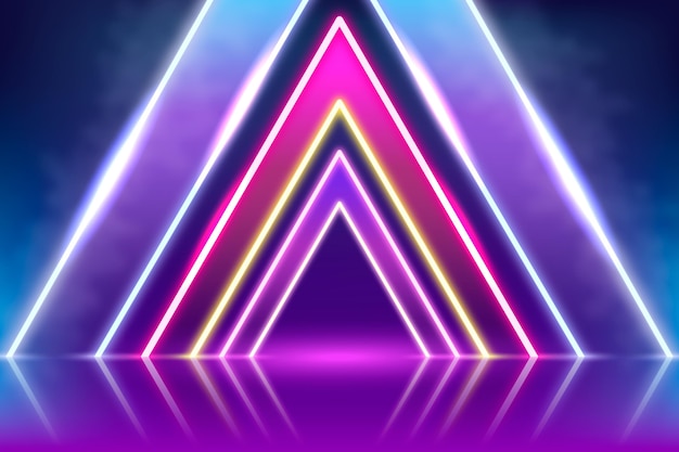 Free vector abstract neon lights background