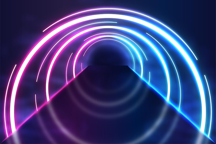 Free Vector abstract neon lights background