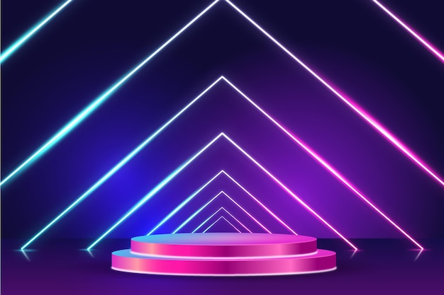 Free vector abstract neon lights background