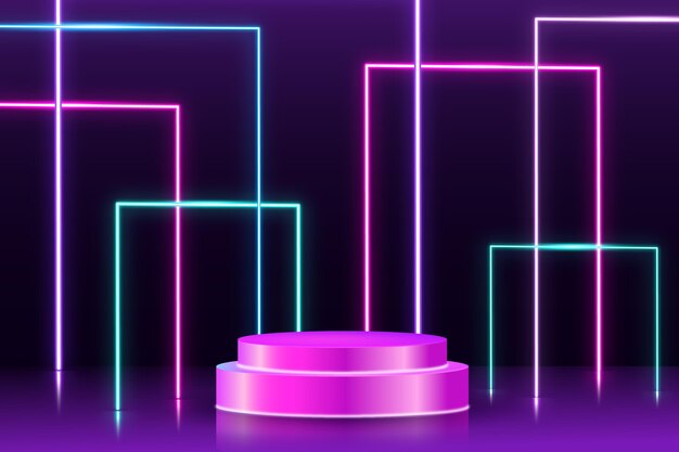 Free vector abstract neon lights background