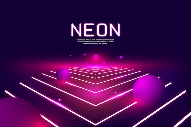 Free vector abstract neon lights background