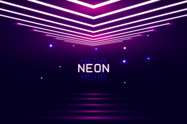 Free vector abstract neon lights background