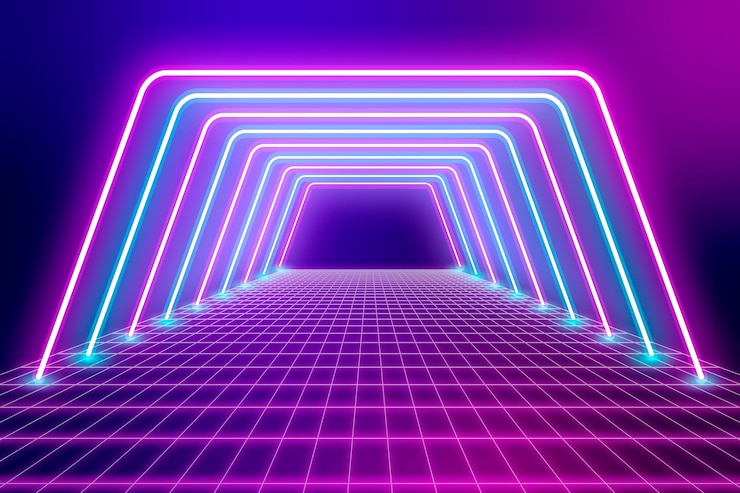 Free Vector abstract neon lights background
