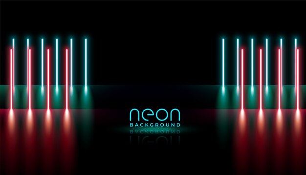 Abstract neon lights vertical lines  