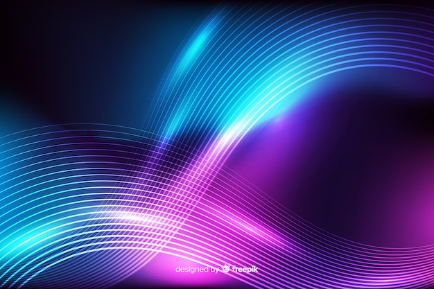 Free vector abstract neon lines background