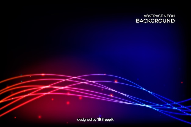 Free vector abstract neon lines background